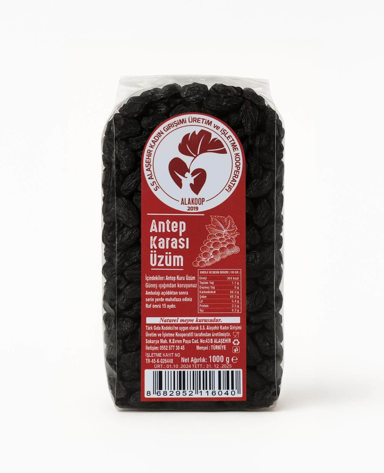 1 Kg. Antep Karası Kuru Üzüm