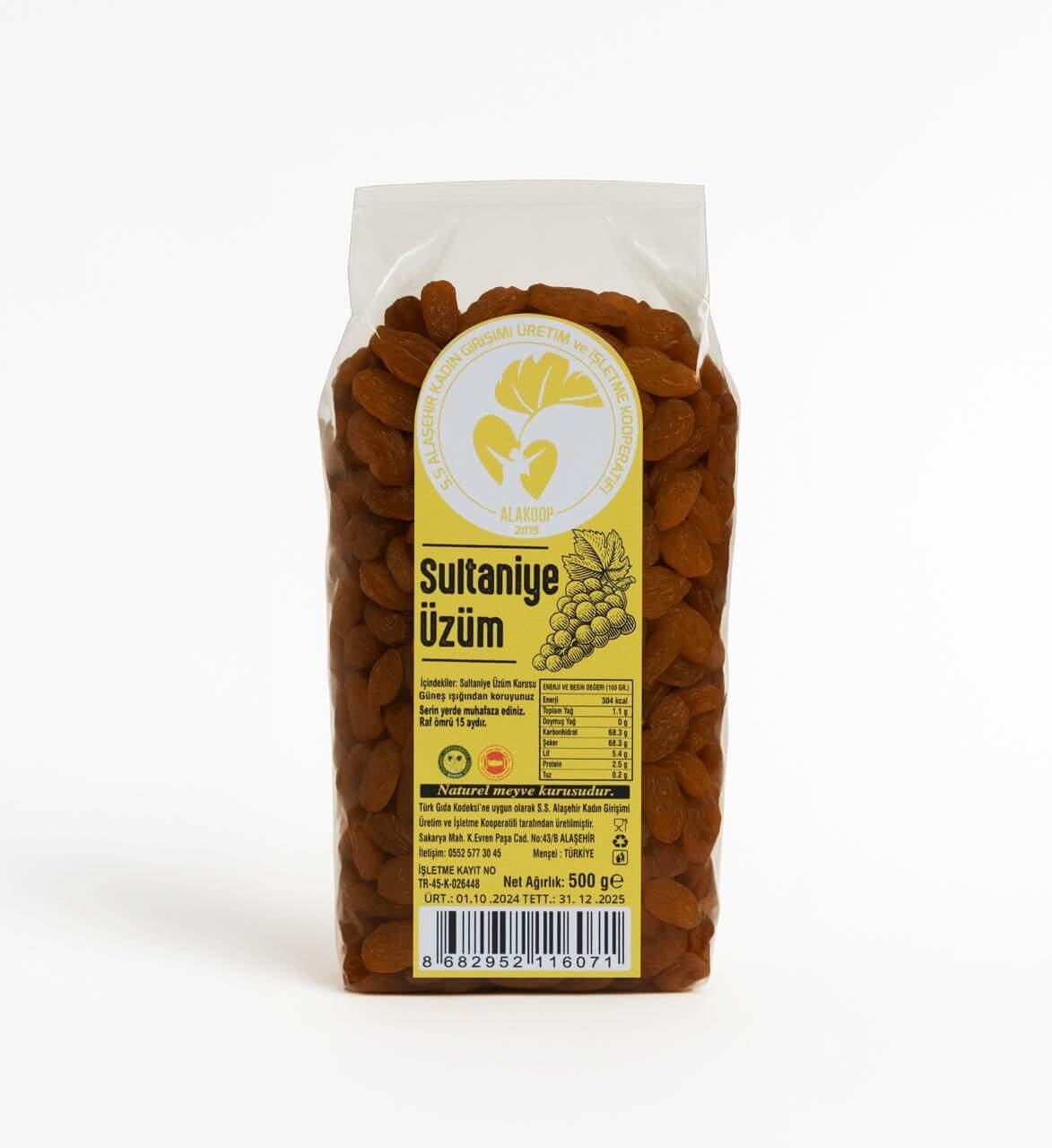 500 Gr. Sultaniye Kuru Üzüm